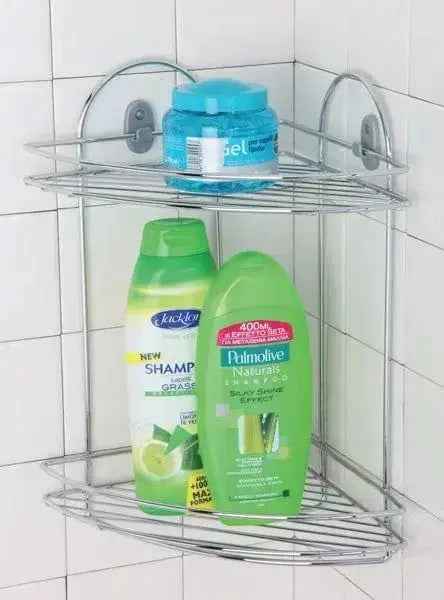 Mensola angolare 2 ripiani 23x23x36h