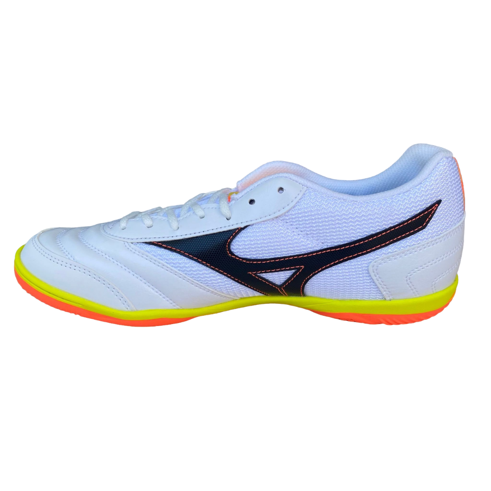 Mizuno Futsal MRL Sala Club Indoor Scarpa Calcetto Uomo Bianco Giallo Arancio - Q1GB230597