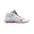 Mizuno scarpa da pallavolo da uomo Wave Voltage 2 Mid V1GA246521 bianco-rosso