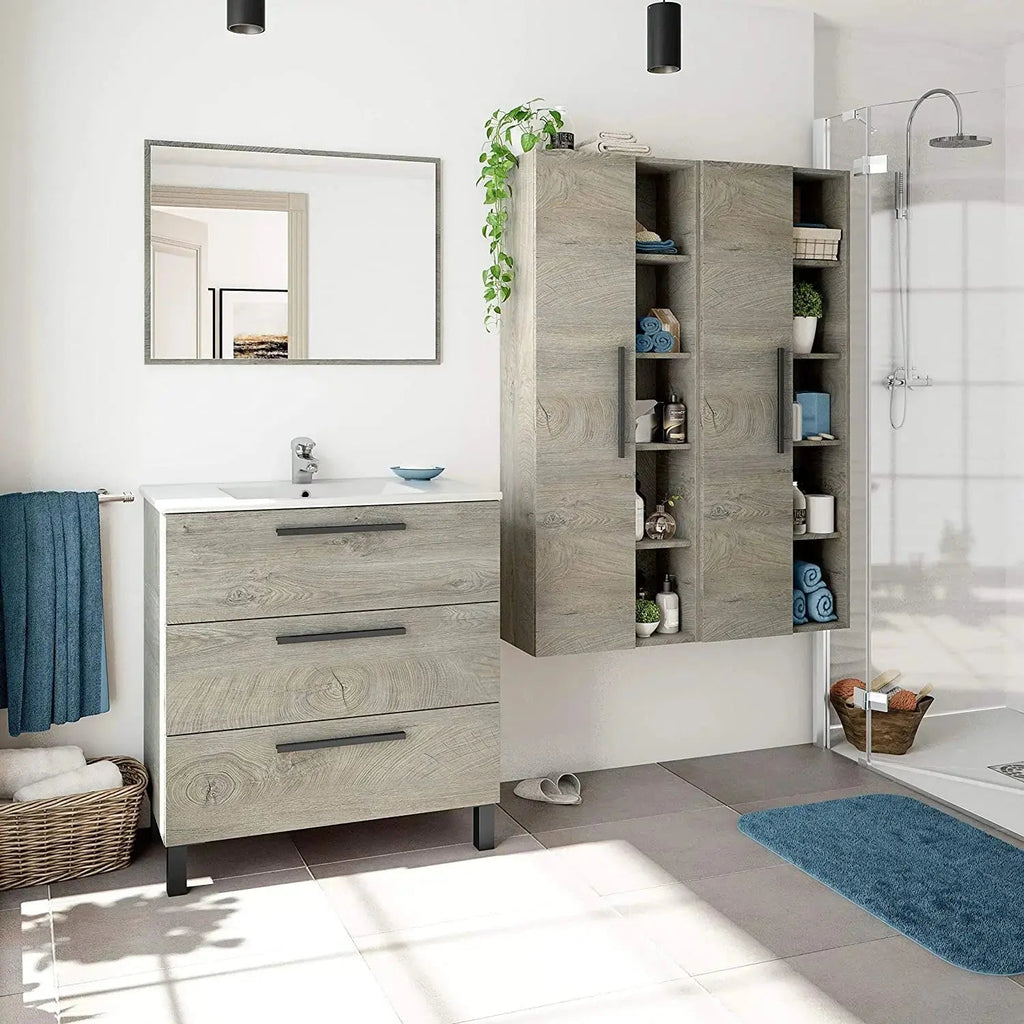 Mobile Bagno Rovere Alaska 3 Cassetti 80x45x86 cm