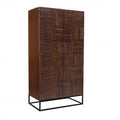 Mobile Daren: Wengé, Ante in Legno di Mango, Struttura in Ferro, cm 96x56x186