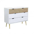 Mobile Terence: Legno Bianco e Naturale, cm 99x39x82