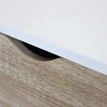 Mobile Terence: Legno Bianco e Naturale, cm 99x39x82