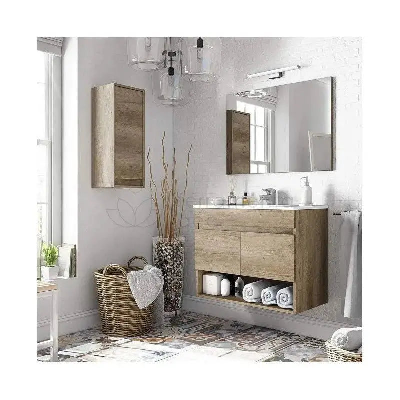 Mobile Bagno Sospeso in Rovere Nordico 80 cm