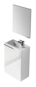 Mobile bagno con lavabo cm.40x22x58h 1anta con sportello laccato bianco