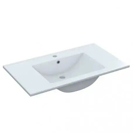 Mobile bagno sospeso 80x46x58h bianco 2cassetti lavabo e specchio