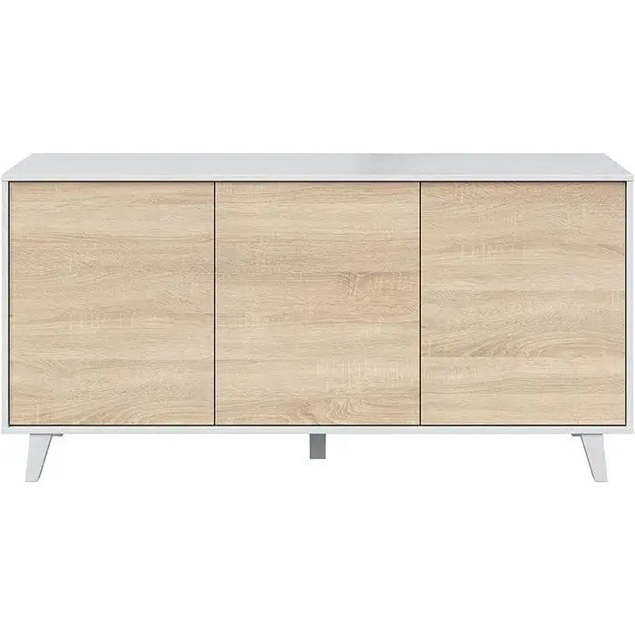 Mobile credenza 3 ante 154x41x75h bianco lucido canadian