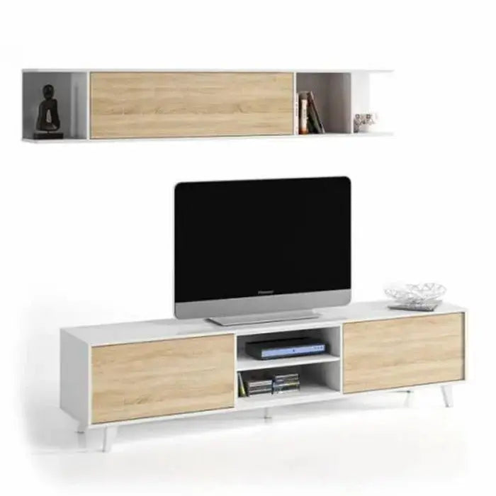 Mobile soggiorno zaiken 180x41x51h composto da base e pensile