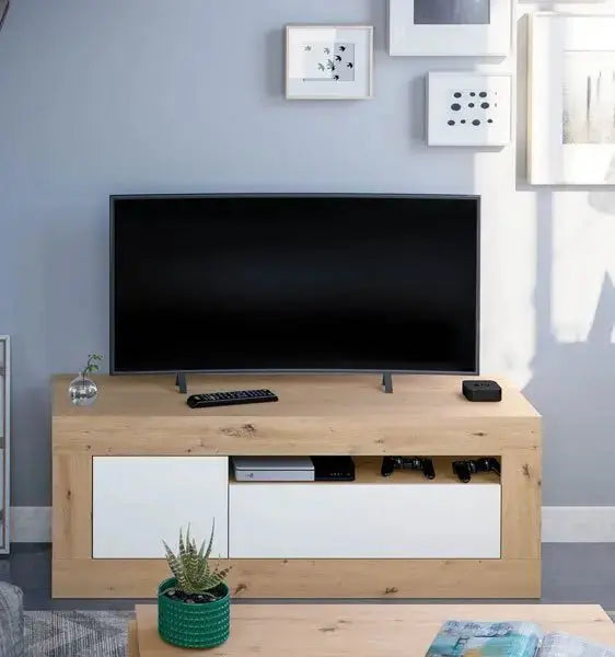 Mobile tv 2 ante Rovere Nodi-Bianco Artik