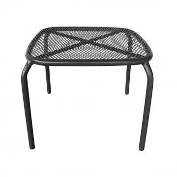 Tavolino Midway: Tavolino da giardino in acciaio bianco, grigio o taupe - 43,5 cm x 41 cm x 41 cm