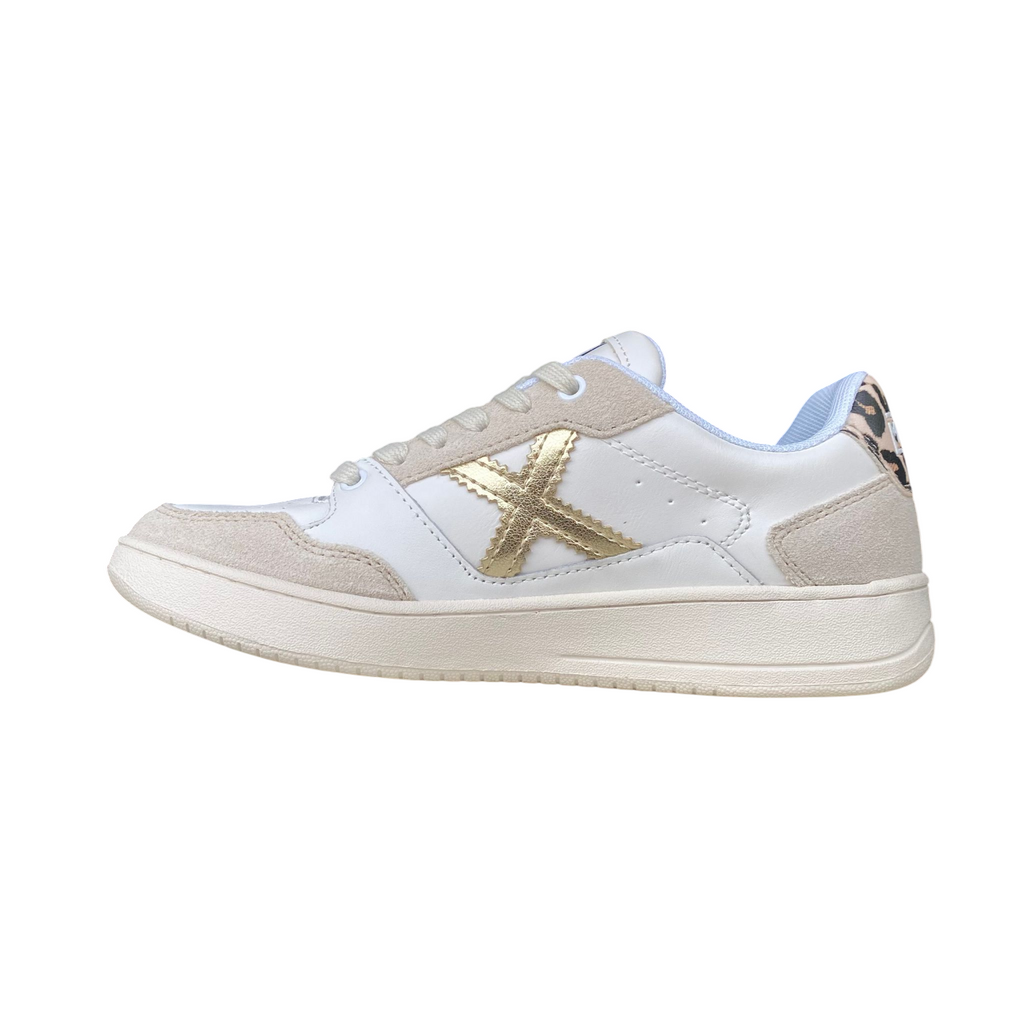 Munich scarpa sneakers da donna Legit 94 8908094 bianco-oro-animalier