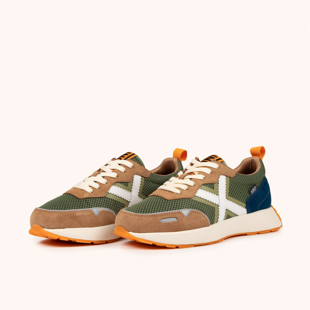 Munich scarpa sneakers da uomo XEMINE 96  8907096 verde-marrone-blu - Eleganza Sportiva