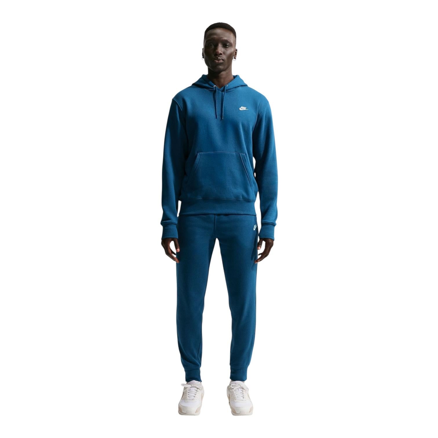 Nike Club Pantaloni Jogger Uomo French Terry FN3801 Blu Bianco