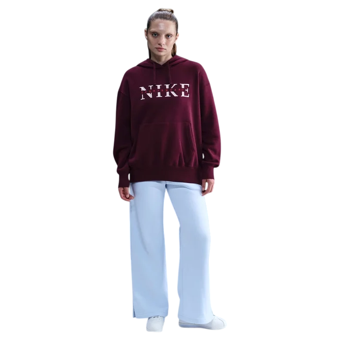 Nike Felpa Pullover Oversize con Cappuccio Sportswear Phoenix Fleece IH4054-610 Rosa - Comfort Trendy