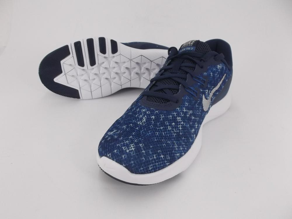 Nike Flex Trainer 7 917714 400 Scarpe Fitness Donna Binary Blue Metallic Silver - Tecnologia Flex