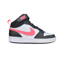Nike scarpa da ginnastica da junior Court Borough Mid 2 CD7782-005 nero-bianco-rosa