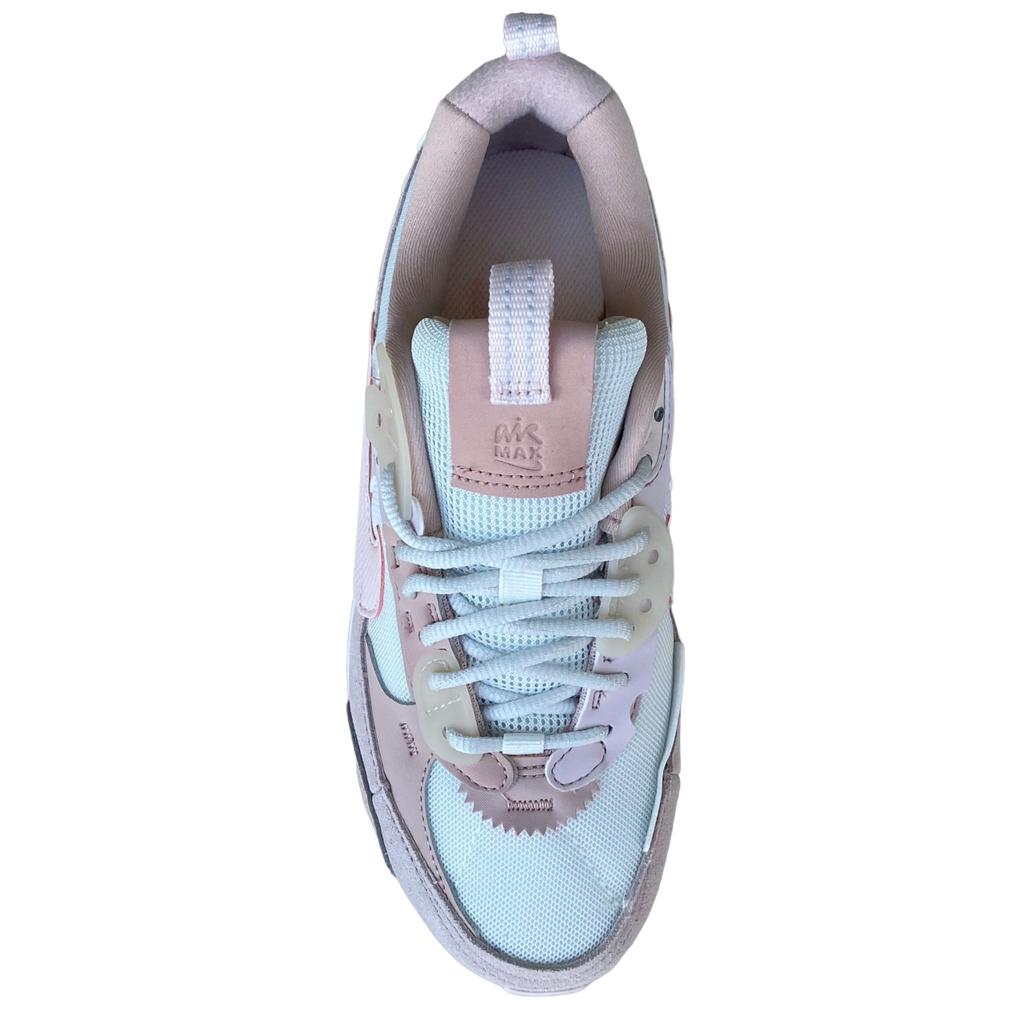 Nike scarpa sneakers da donna Air Max 90 Futura DM9922-104 bianco-rosa
