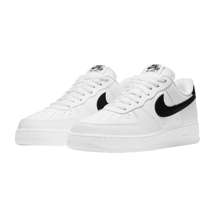 Nike Air Force 1 '07 CT2302-100 Bianco Nero Uomo Sneakers Pelle Premium