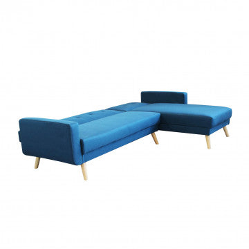 Divano Letto Moderno con Struttura in Metallo e Legno