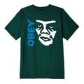 Obey maglietta manica corta da uomo The Creeper 2 Basic Tees 163082141 verde foresta