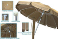 Ombrellone Mare Luxury Ø200 cm - Antivento, Snodo, Sacca Inclusa