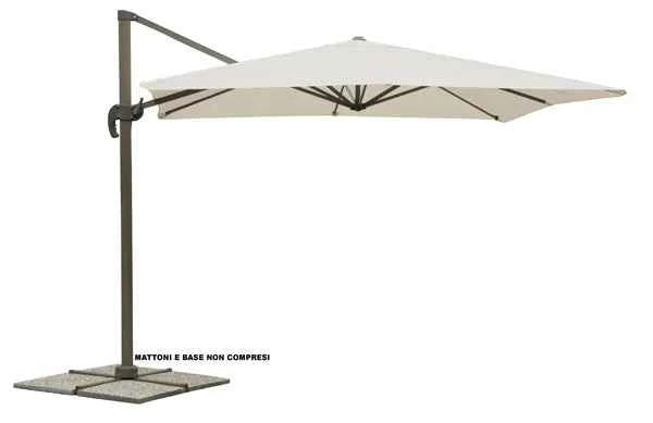 Ombrellone a braccio Deluxe 3x4 mt – Struttura in alluminio, ecrù
