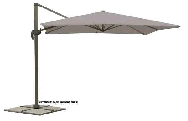 Ombrellone a braccio Deluxe 3x4 mt – Struttura in alluminio, tortora