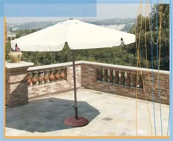 Ombrellone Rettangolare 3x2 m Beige palo centrale alluminio