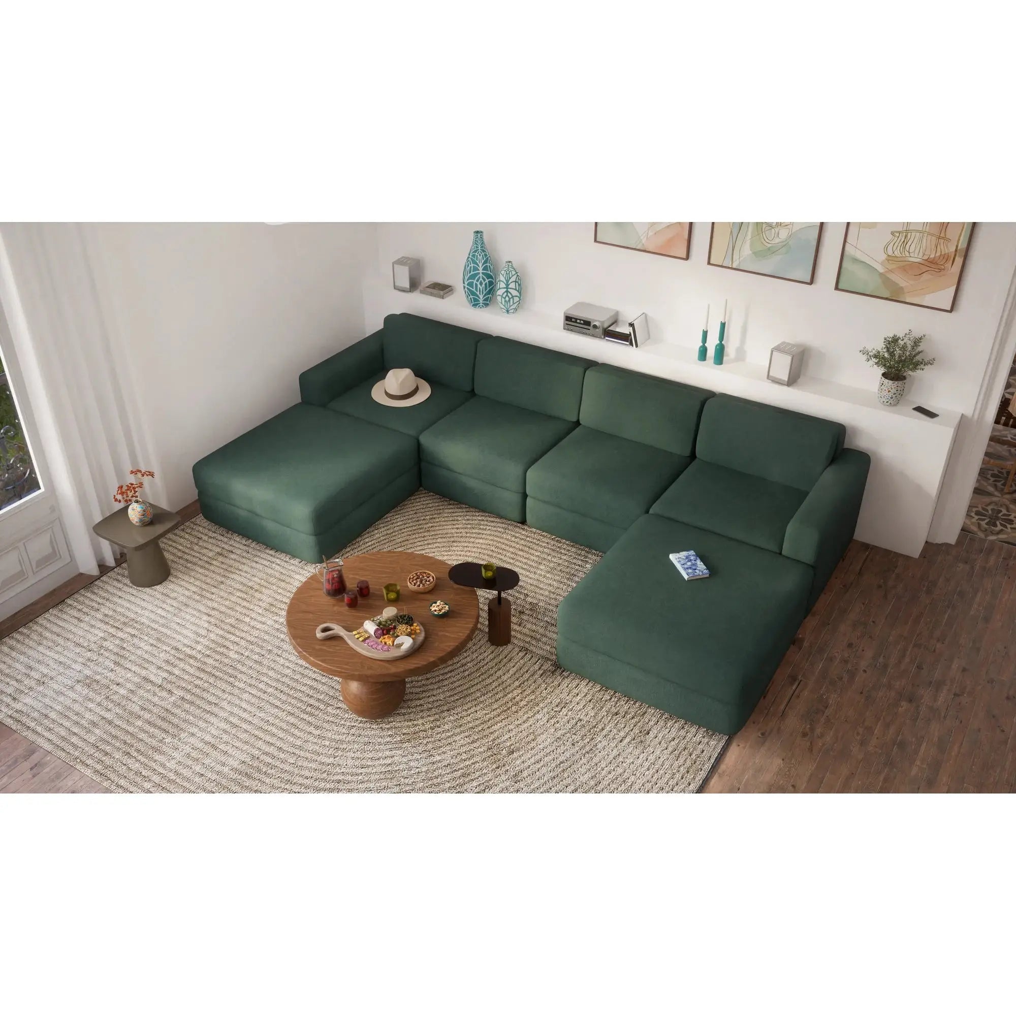 Modulo Pouf Grande GRACIA - Verde