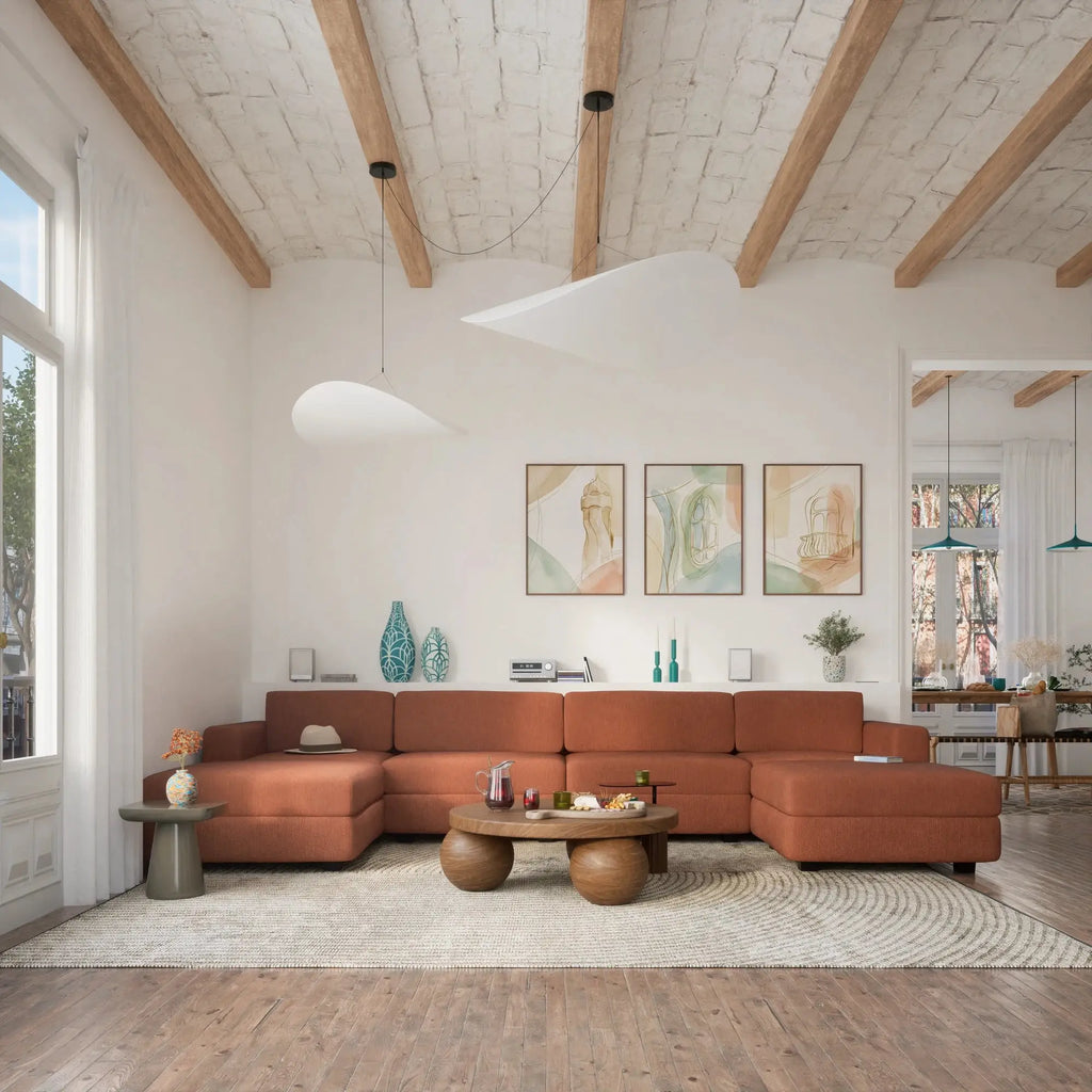 Modulo Pouf Grande GRACIA - Terracotta