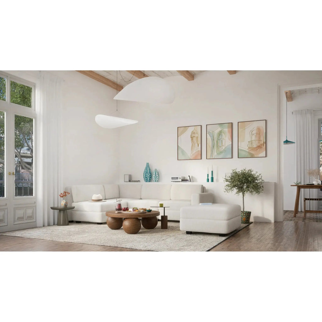 Divano Modulare GRACIA - Modulo Pouf Beige Crema