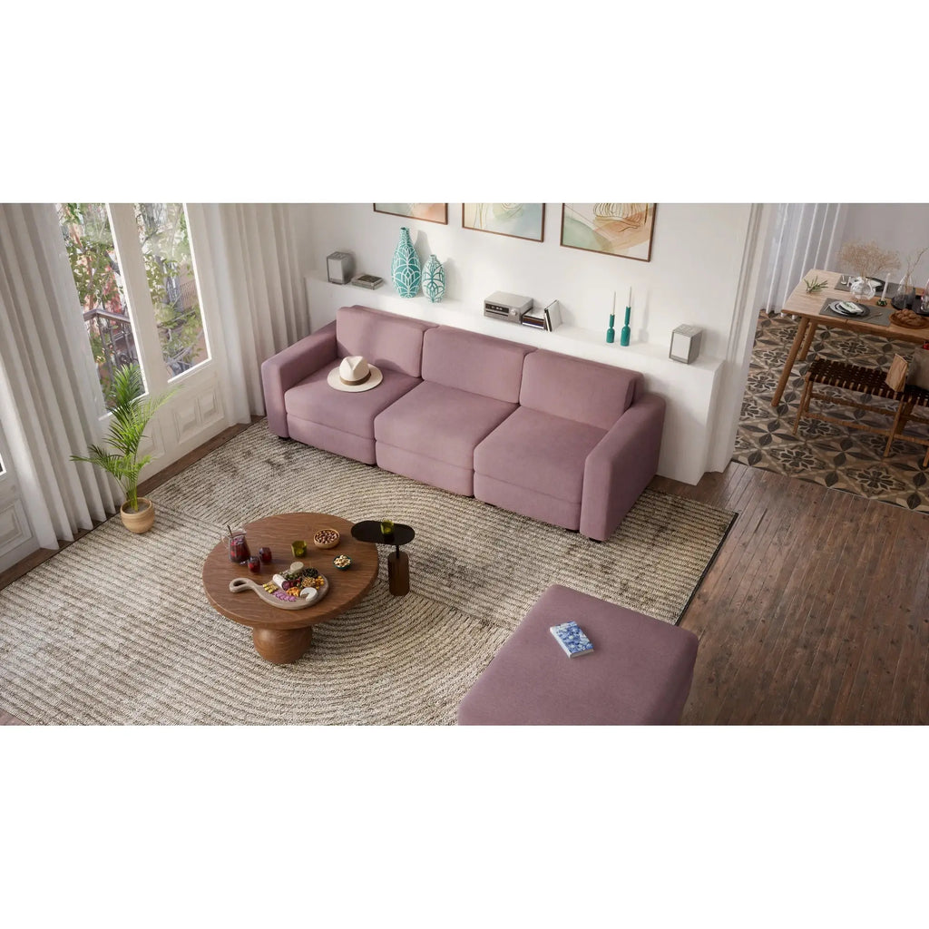 Divano Modulare GRACIA - Modulo Pouf Rosa Antico