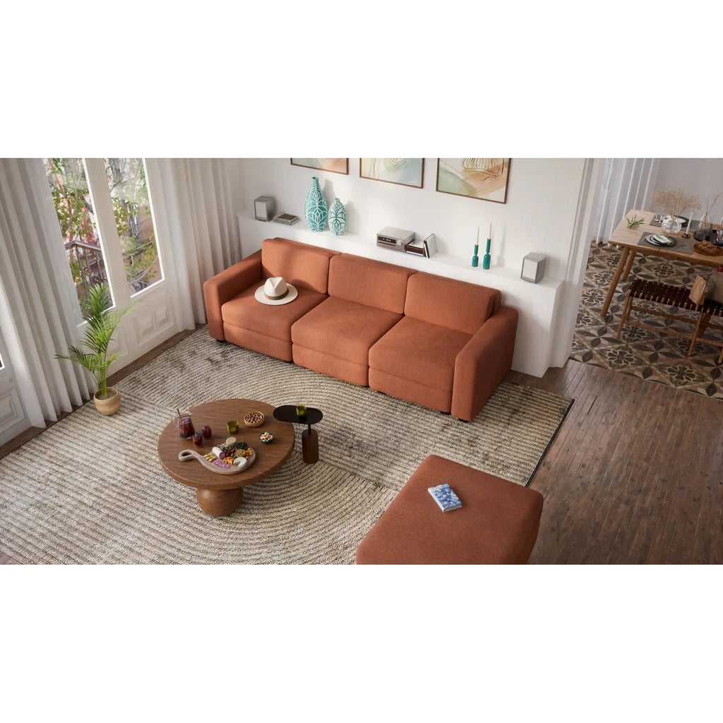 Divano Modulare GRACIA - Modulo Pouf Terracotta