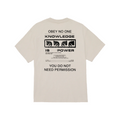 Obey maglietta manica corta da uomo Permission Classic 165264087 beige
