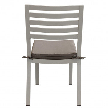 Sedia Formentera con cuscino - Alluminio e Tessuto, cm 46 x 62 x 84 h