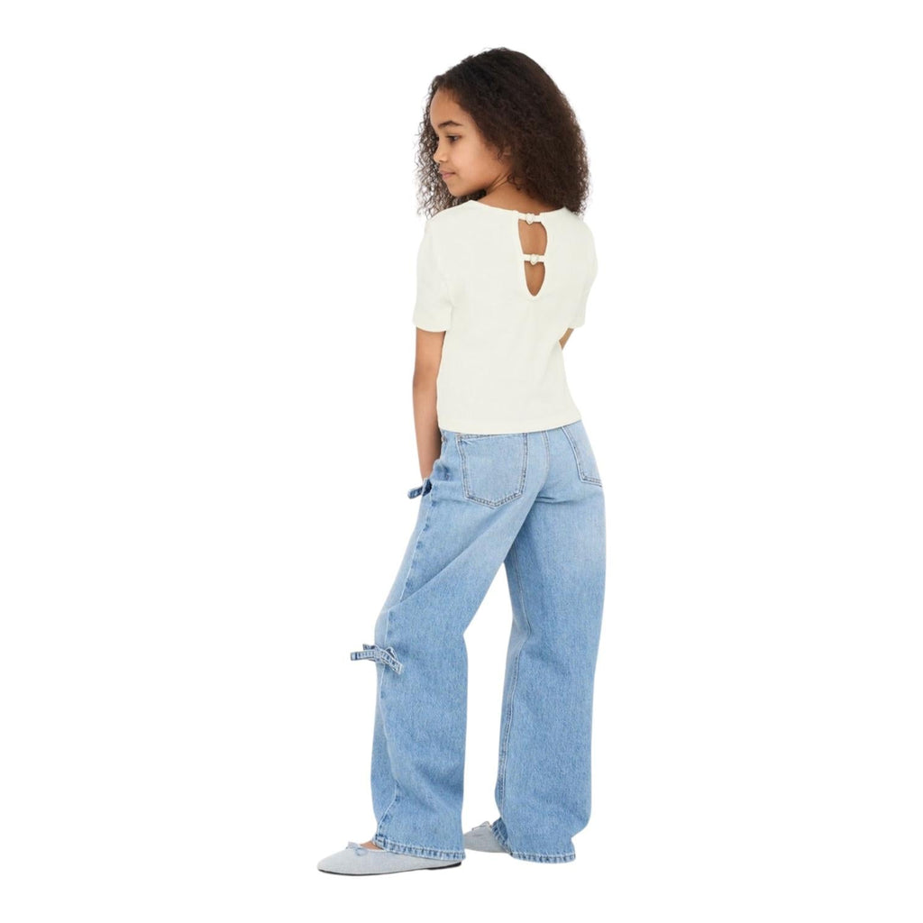 Only Maglietta Bambina Kogrene 15342476 Bianco Cotone