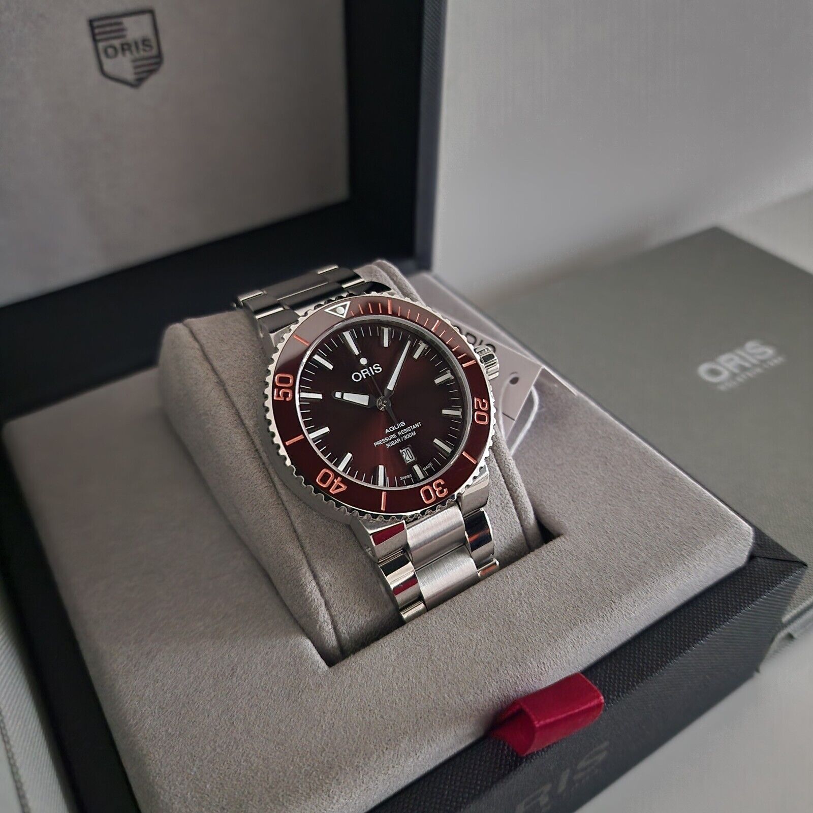 Oris Aquis Date Automatic Swiss Made Marrone 43.5mm – 01 733 7730 4152-07 8 24 05PEB