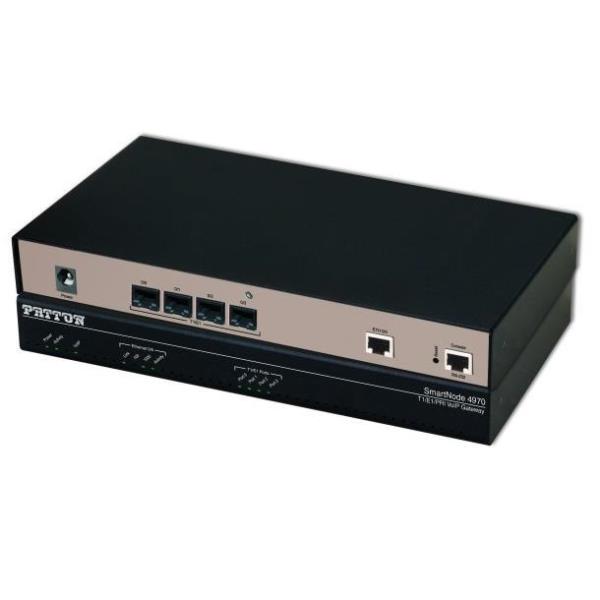 Patton SN4970A/4E60VRHP/EUI, VoIP GW, 4 E1/T1 PRI, 60 VoIP Calls not upgreadable, HPC, 1x Gig Ethernet [SN4970A/4E60VRHP/EUI]