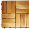 Pavimento in Acacia Oliata 30 x 30 con Base in Plastica