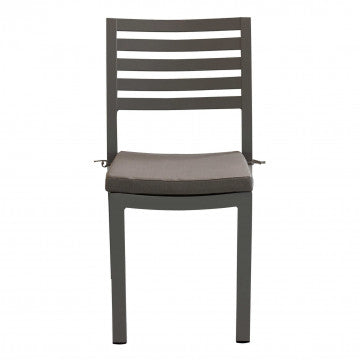 Sedia Formentera con cuscino - Alluminio e Tessuto, cm 46 x 62 x 84 h