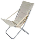 Poltrona Sdraio Maiorca 60x73x90h cm – Struttura in Metallo e Rivestimento in Poliestere Ecrù
