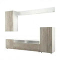 Parete Soggiorno Bridge Bianco e Rovere Chiaro cm 207 x 34 x 170 h