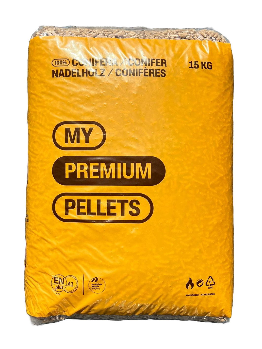 Pellet My Premium ENplus A1 15 Kg – Conifera (Abete e Pino)