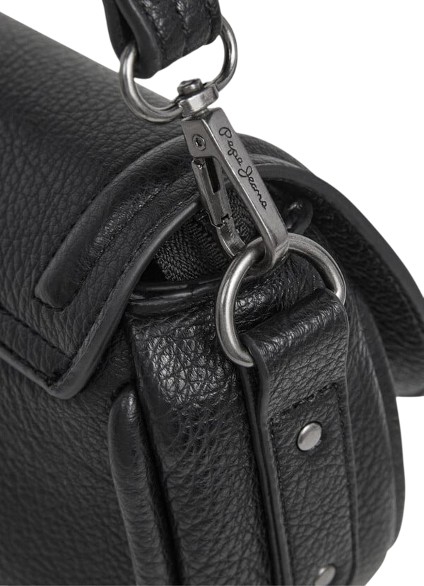 Pepe Jeans Borsa Donna PL0300006 999 Nero – Similpelle Premium con Patta e Tracolla Regolabile
