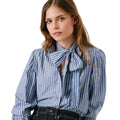 Pepe Jeans Camicia Donna MATY PL3051268 561 Blu - Camicia Casual in Cotone Leggera