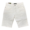 Trez Pantaloncino Bin-Pris da uomo in demin bianco M45115 110