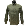 Bomboogie Camicia uomo con colletto Francese in Lino e Cotone manica lunga SM6402TLITP 32 army green
