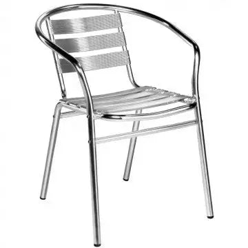 Poltrona Bar Impilabile 1,2: Alluminio, Ø 25x1,2 mm, cm 56x55x74