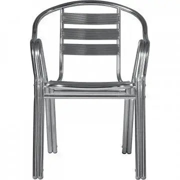 Poltrona Bar Impilabile Double: Alluminio, Ø 25x1,2 mm, cm 55x60x79