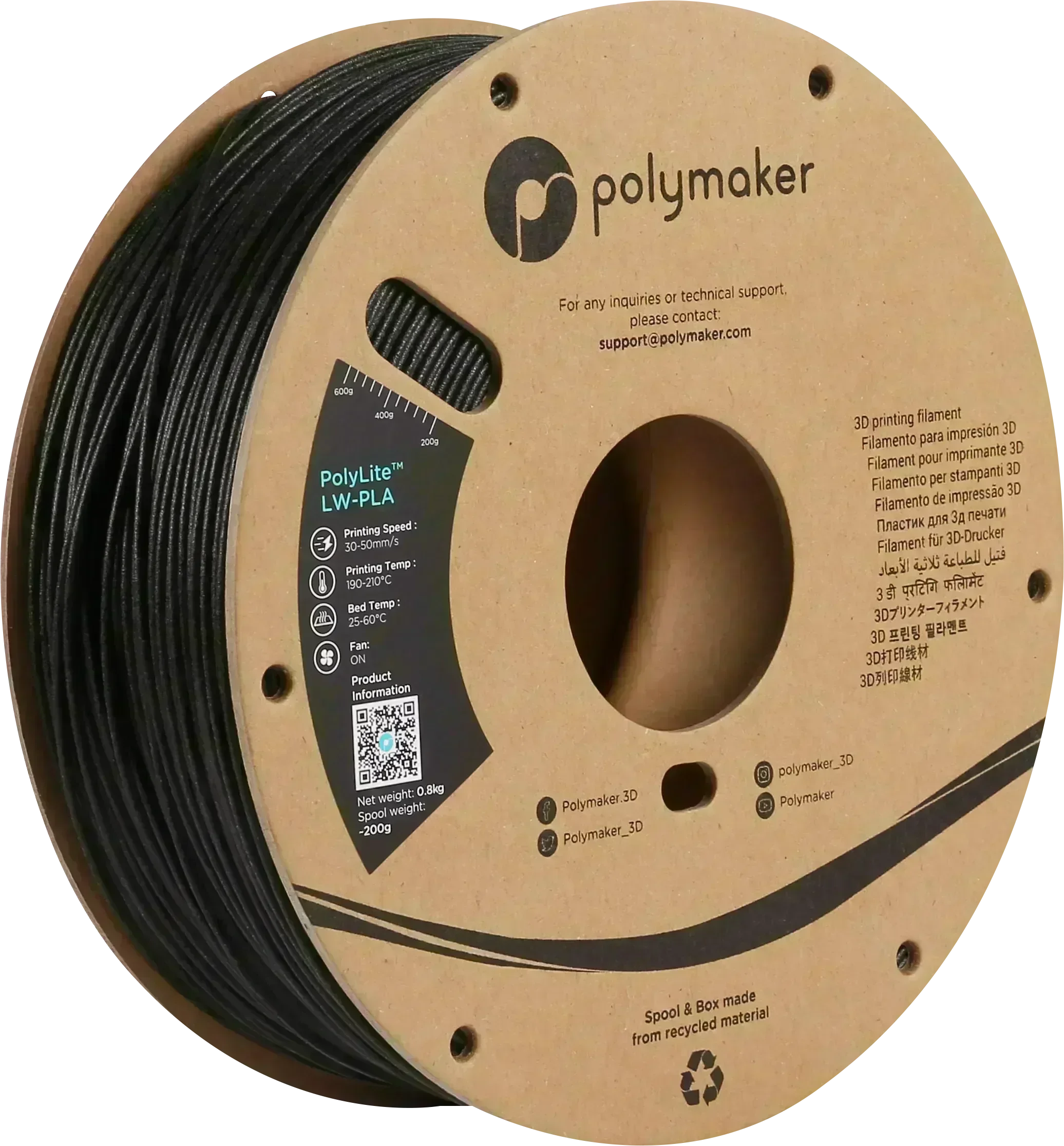 POLYMAKER POLYLITE LW-PLA 1.75mm/800g